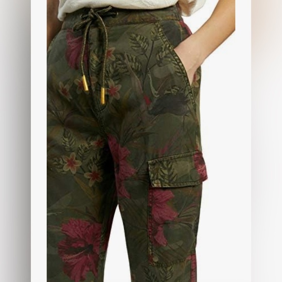 Desigual Camoflower Cargo Jogger Pants Balibay - Picture 2 of 11